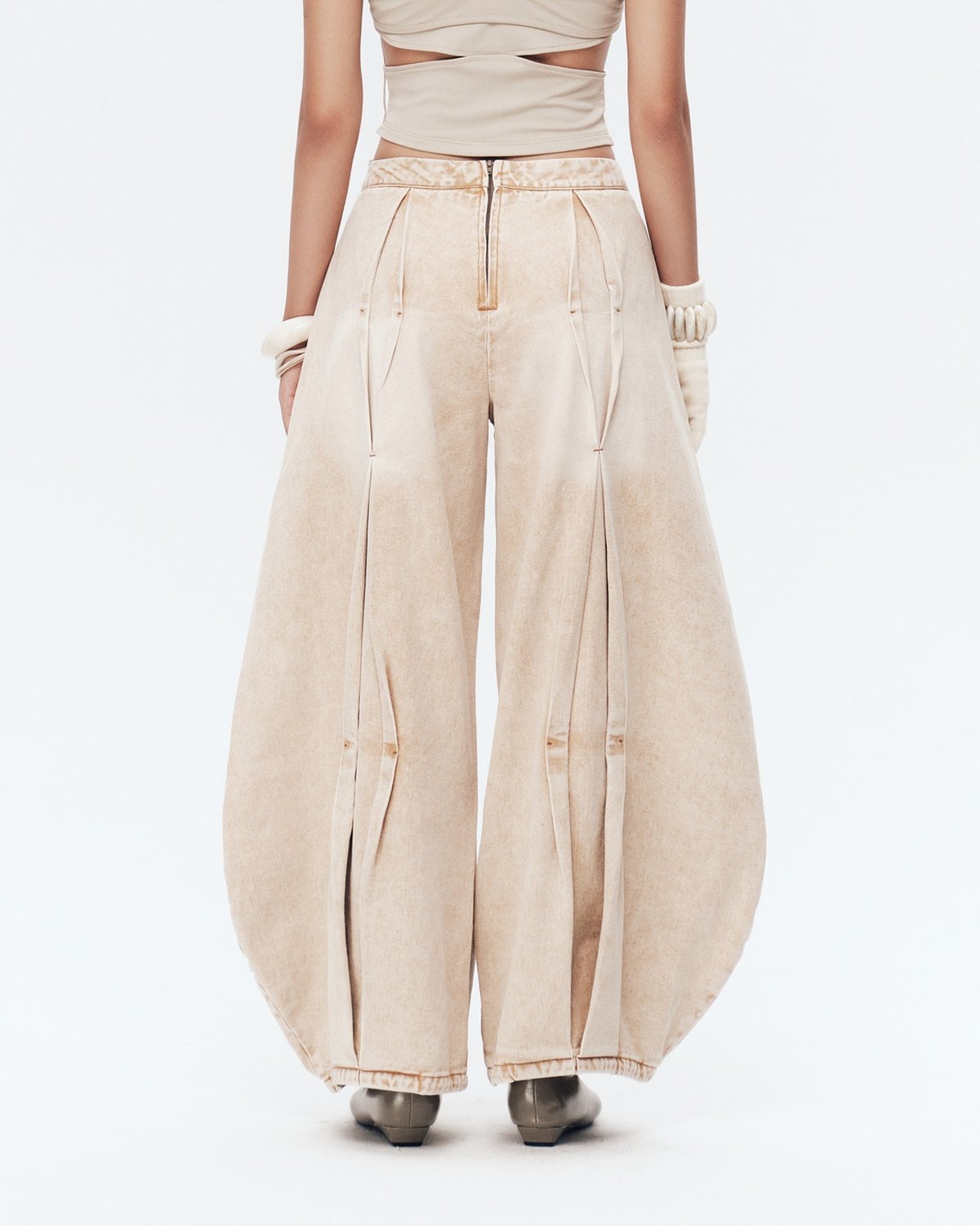 Bunnyhill SOLOMON PANTS VER Wide-Leg Jeans (Caramel Wash)