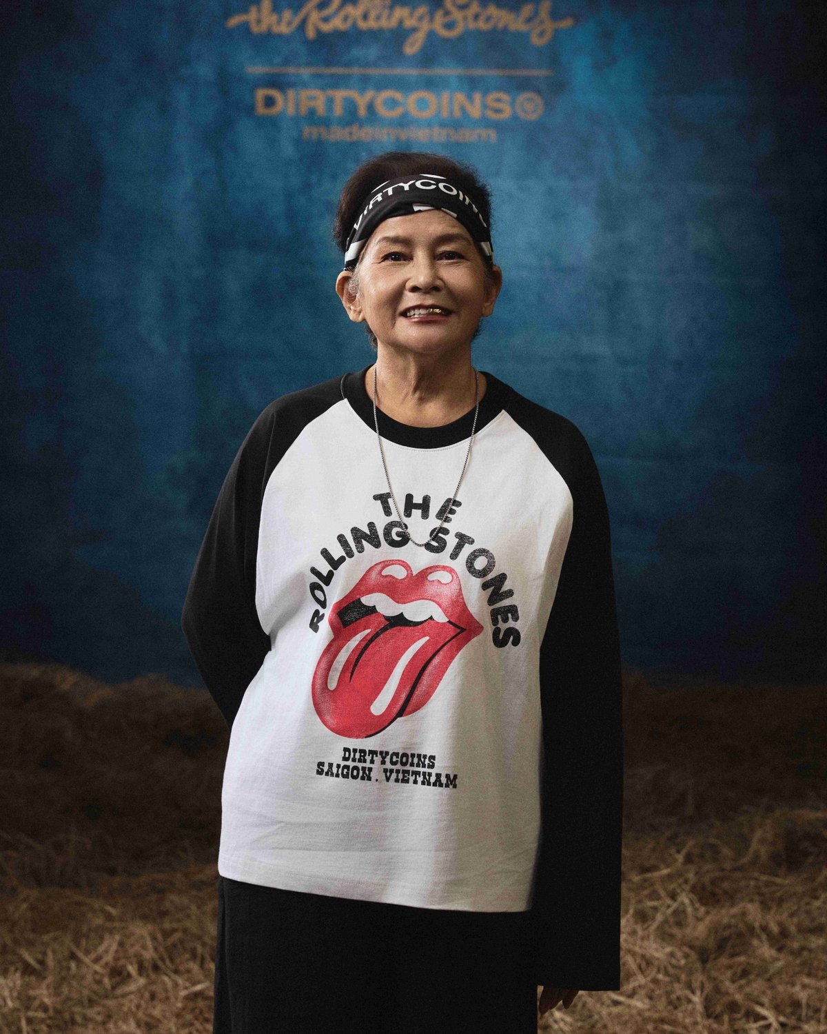 DIRTYCOINS Raglan Long Sleeve T-Shirt Faded Print