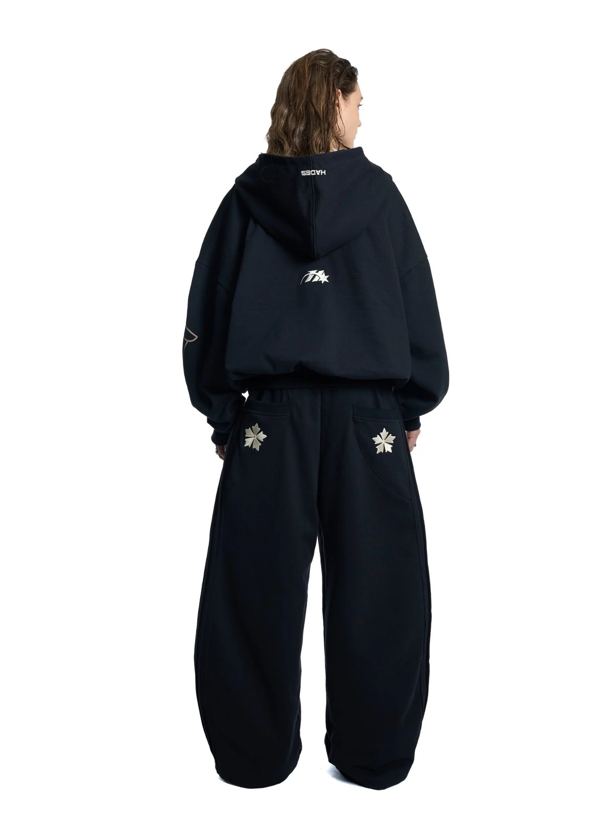 HADES Heavens Call Wide Leg Drawstring Pants - Black