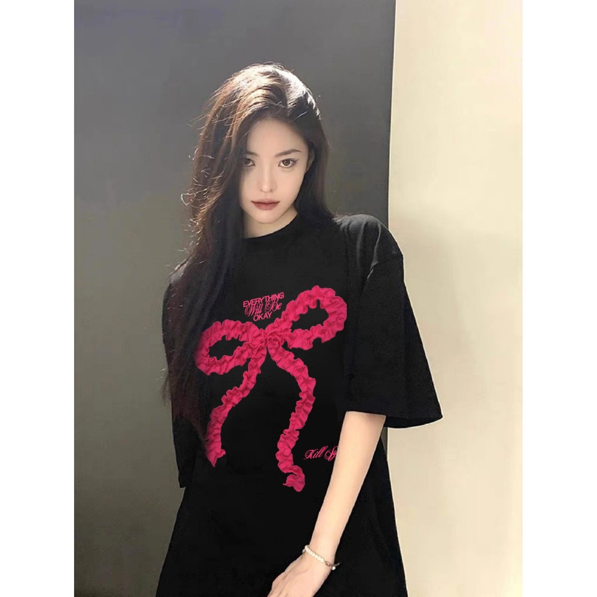 KILL SYSTEM OKAY 蝴蝶結寬鬆版 T-Shirt