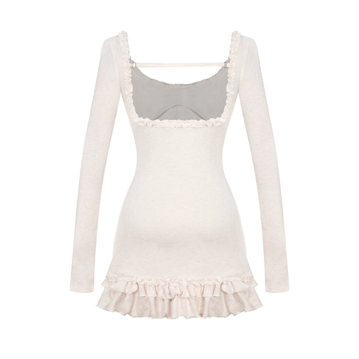 DKMV Cather Long Sleeve Ruffle Mermaid Mini Dress