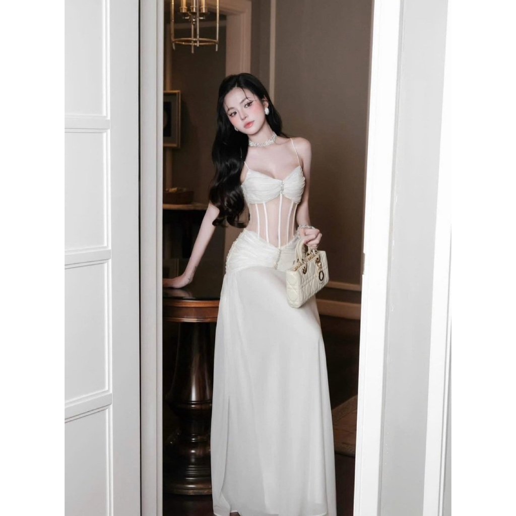 CHOUCHOU Veda Corset Style Maxi Dress