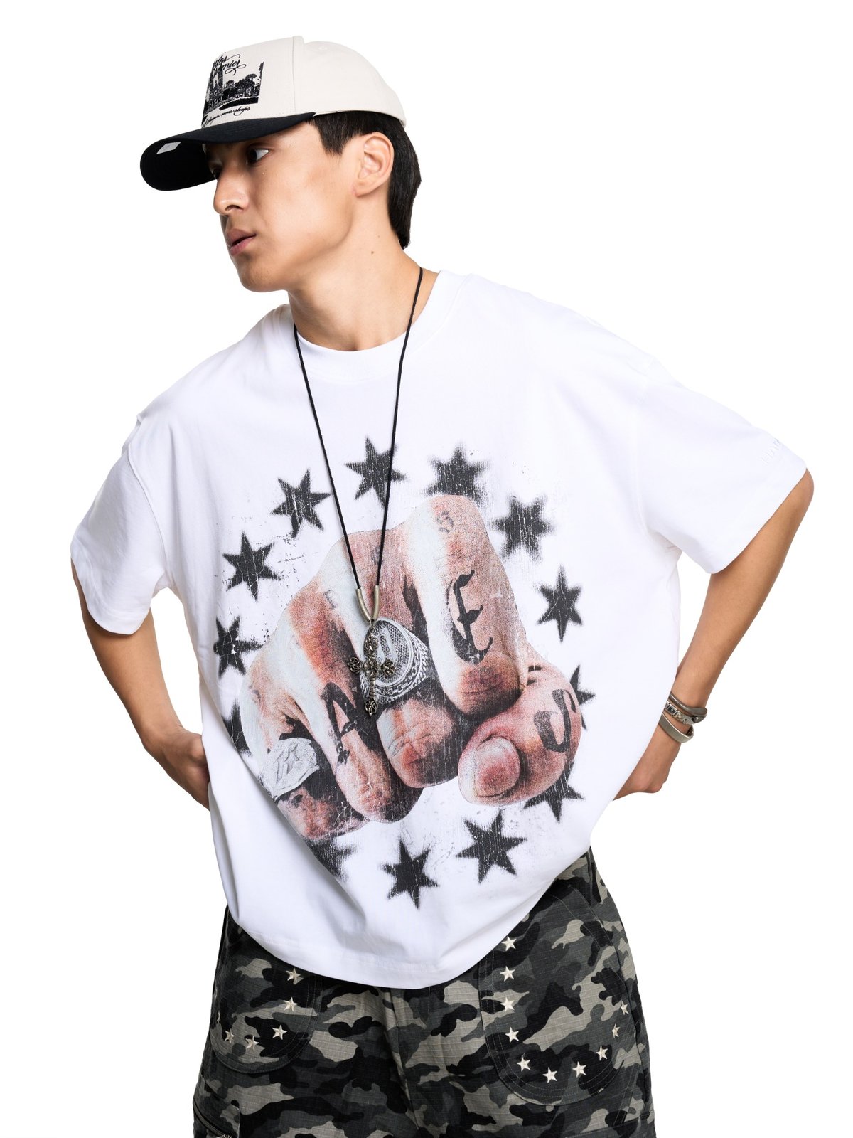 HADES VALOR GRIP TEE 白色 印花圖案 短袖 T恤