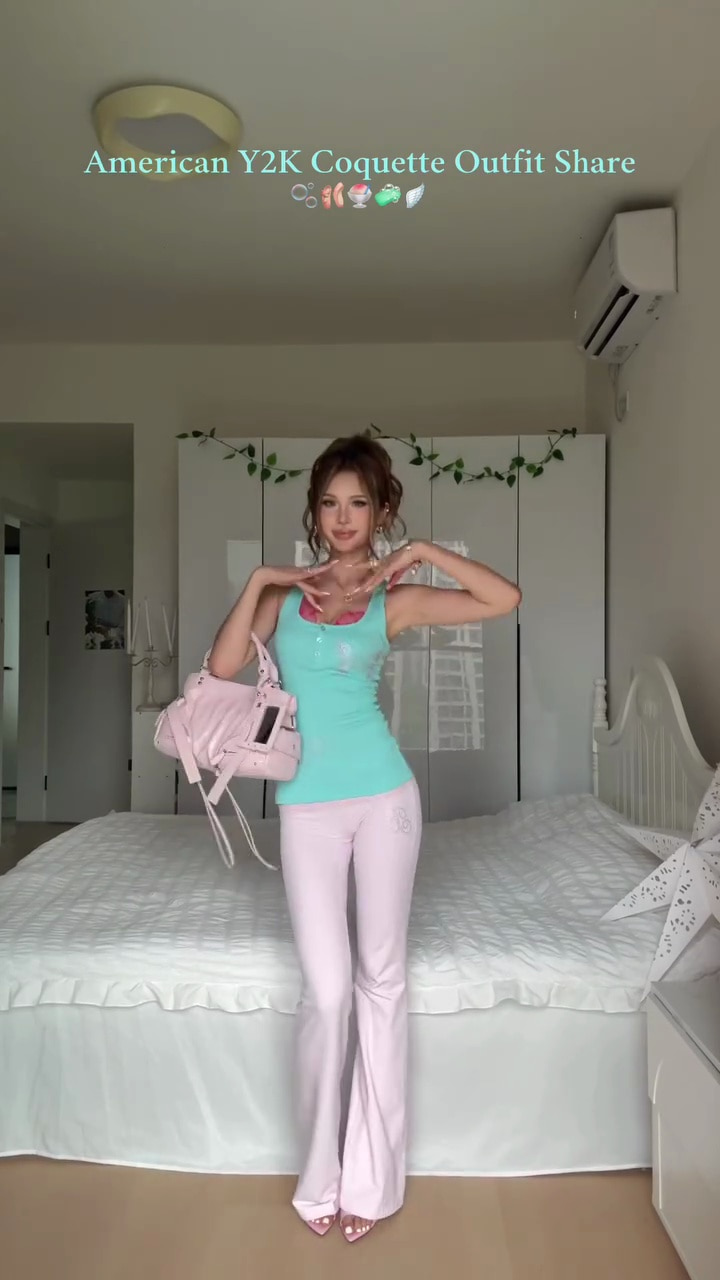 Bandarsaya Tiffany Blue Butterfly Embellished Tank Top