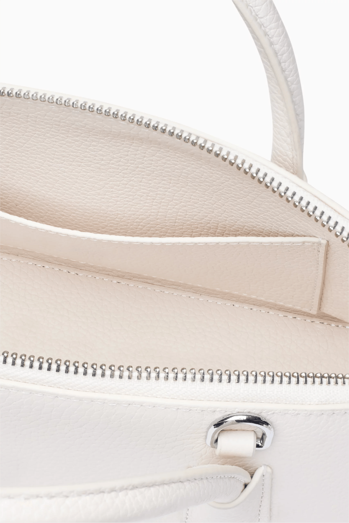 DEAR JOSÉ Persephone Top Handle Bag in White Clemence Leather