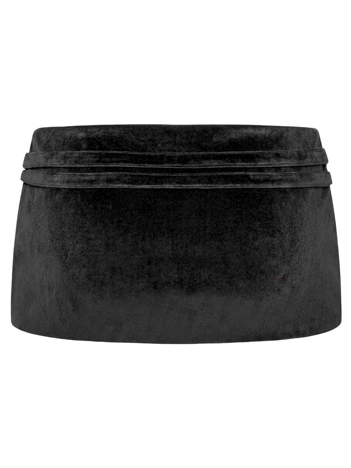 SISTERS Oriana Low-Rise Velvet Mini Skirt - Black