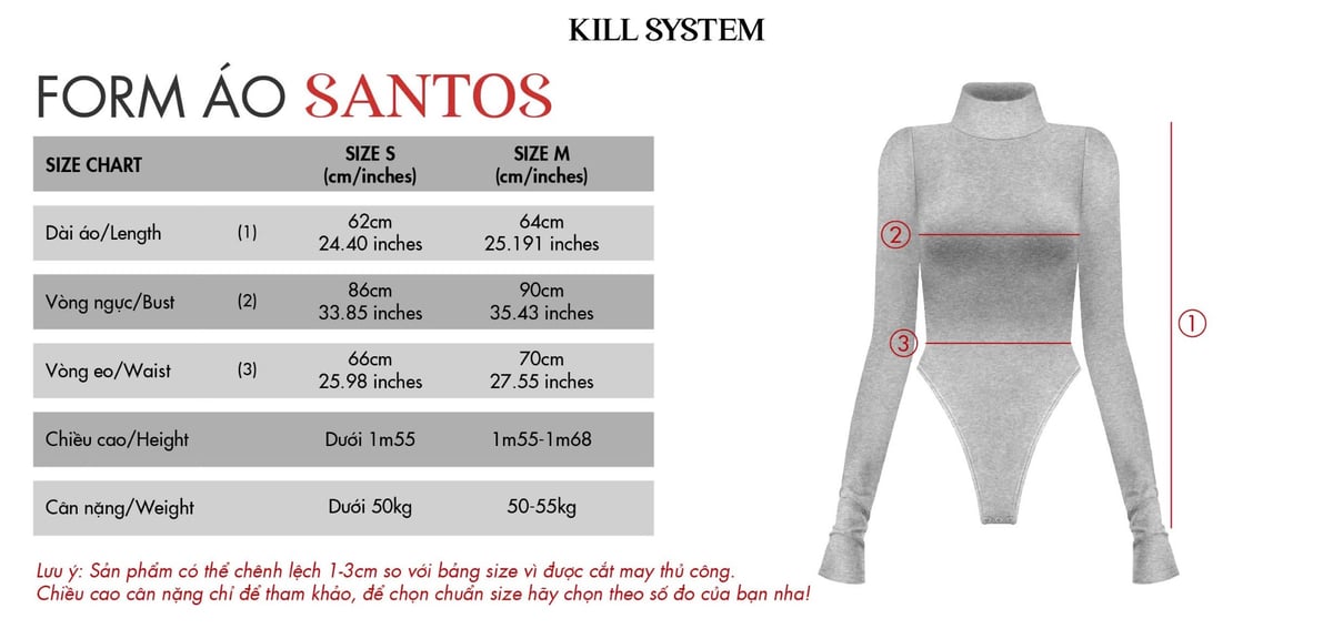 KILL SYSTEM SANTOS 長袖緊身連體衣