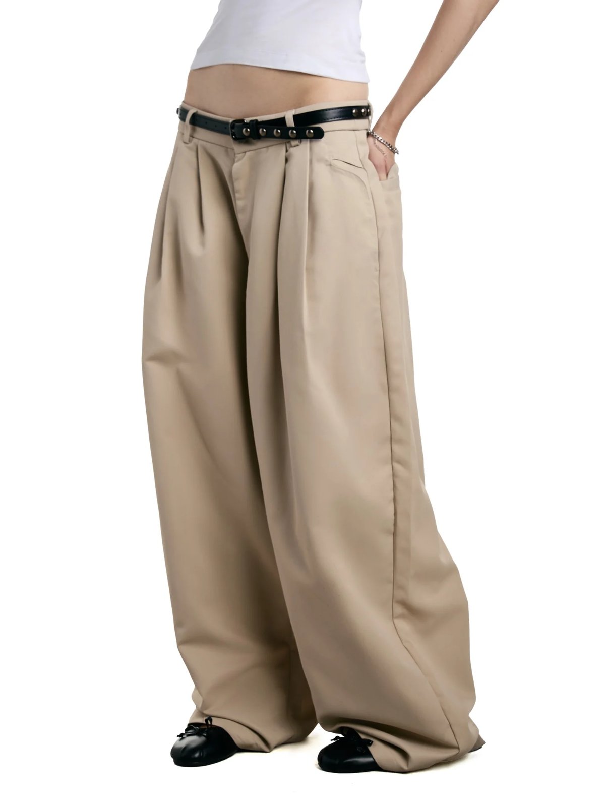 HADES Timeless Wide-Leg Pants - Tan