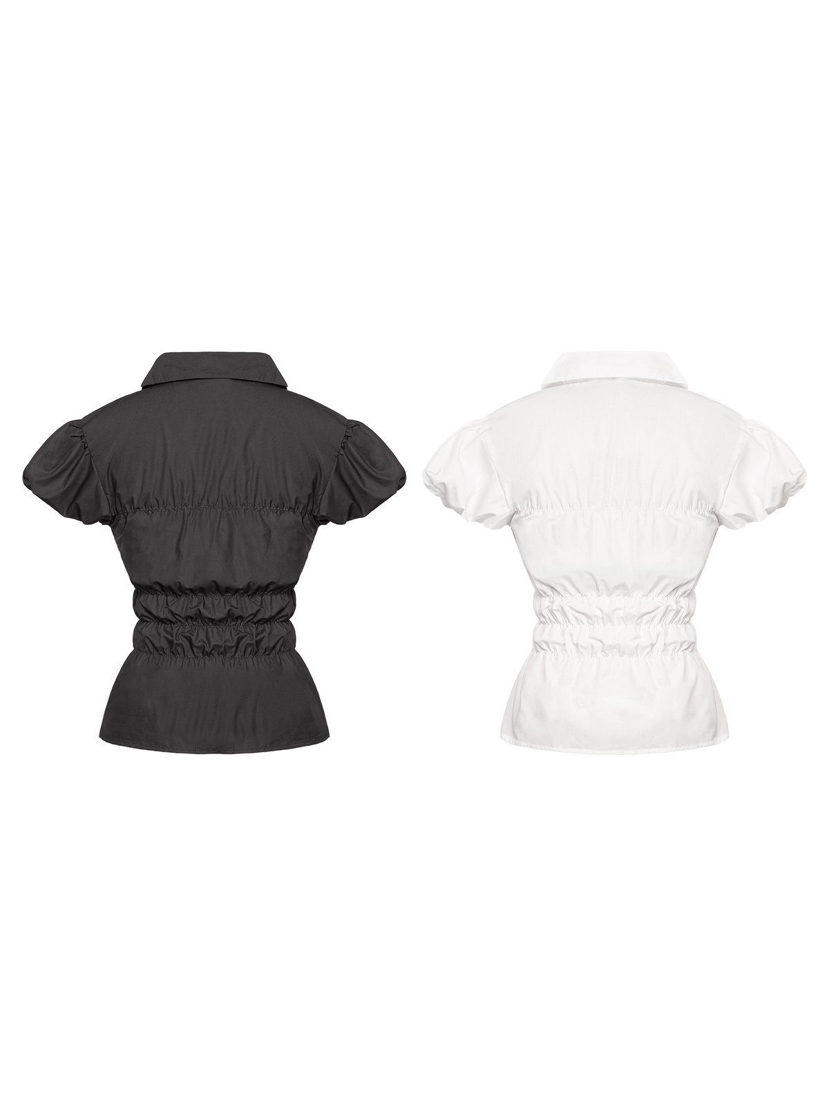 DKMV Maddy Ruffle Collar Puff Sleeve Blouse