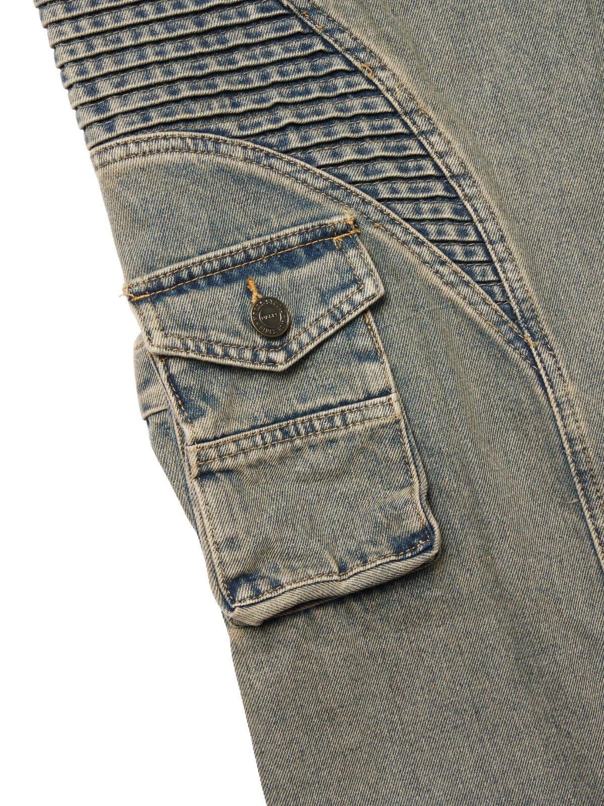 HADES Wash Baggy Denim Trousers - Blue