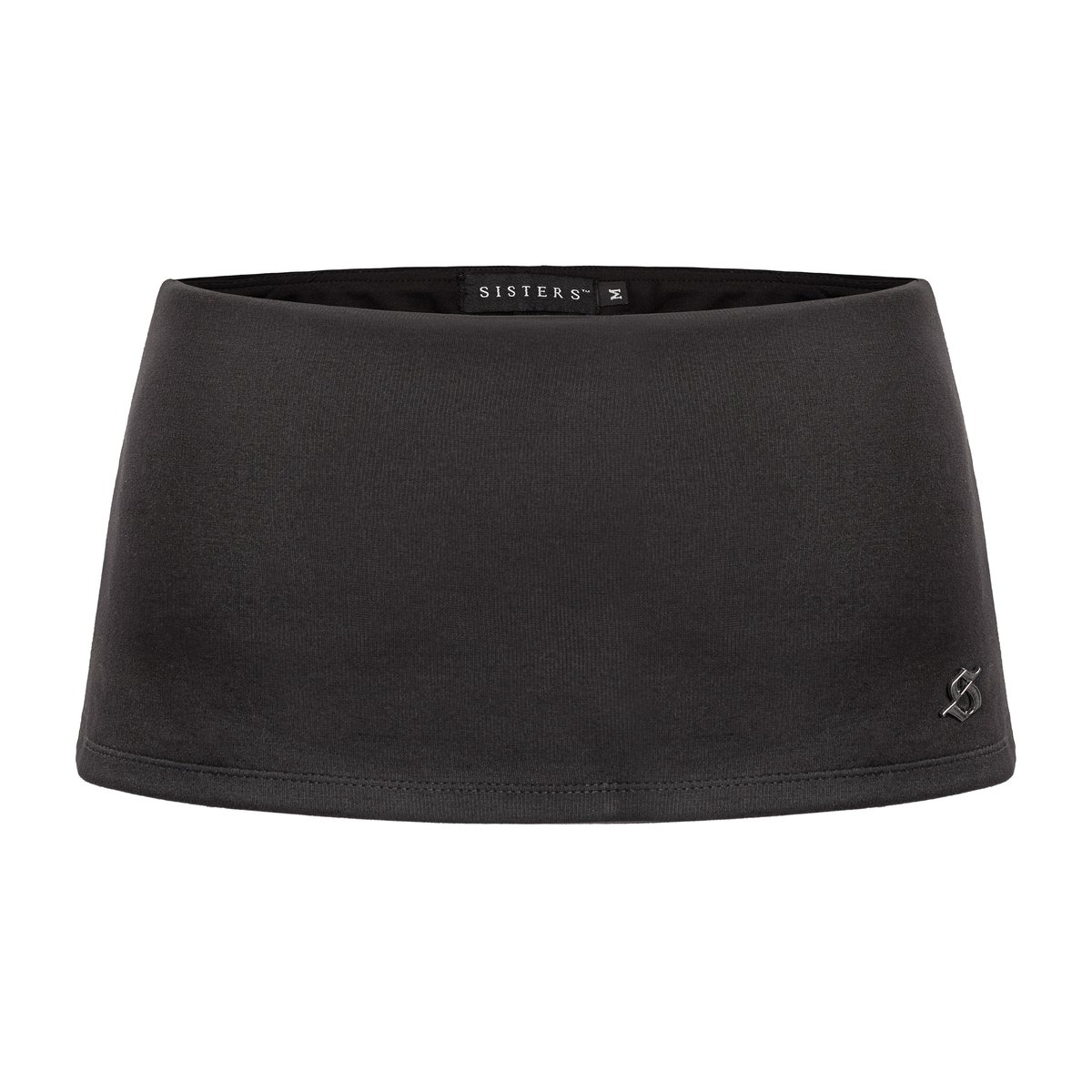 SISTERS Miuu Lettering Beaded Mini Skirt - Black