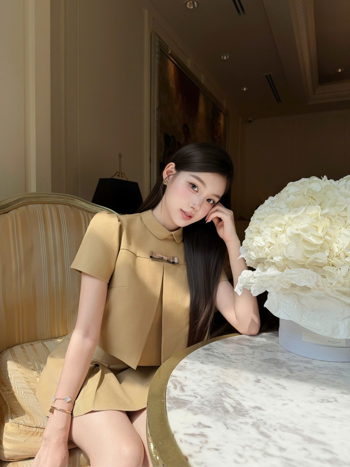 CHOU CHOU Mini Bow Short Set