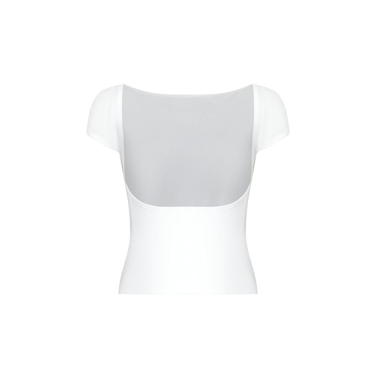 DOTTIE Macie Short Sleeve Boat Neck T-shirt - White