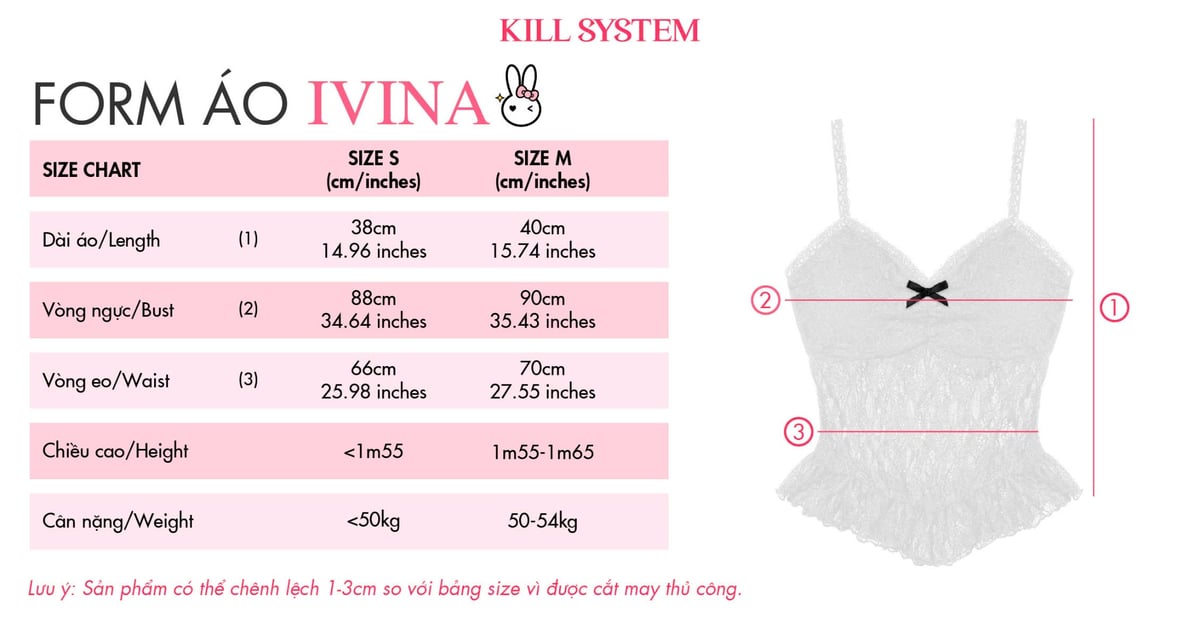KILL SYSTEM IVINA 蕾絲透視蝴蝶結細肩帶背心