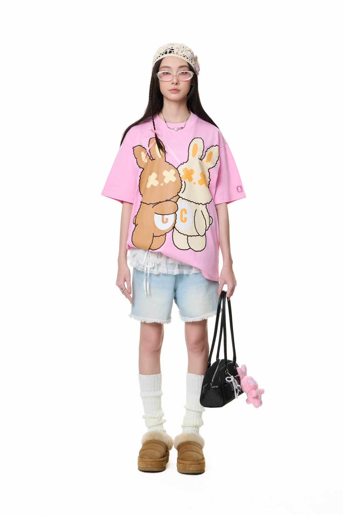 BAD RABBIT Dreamer Collection Rabbit Hug Graphic Tee