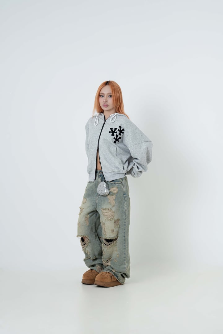 DIRTYCOINS Baggy Destroy Denim Pants