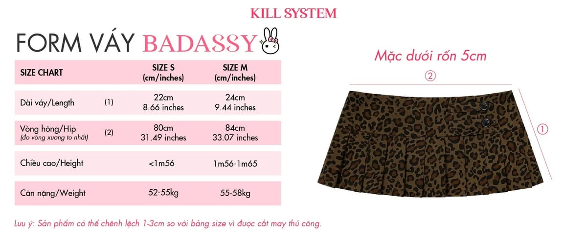 KILL SYSTEM BADASSY Leopard Print Pleated Low-Rise Mini Skirt