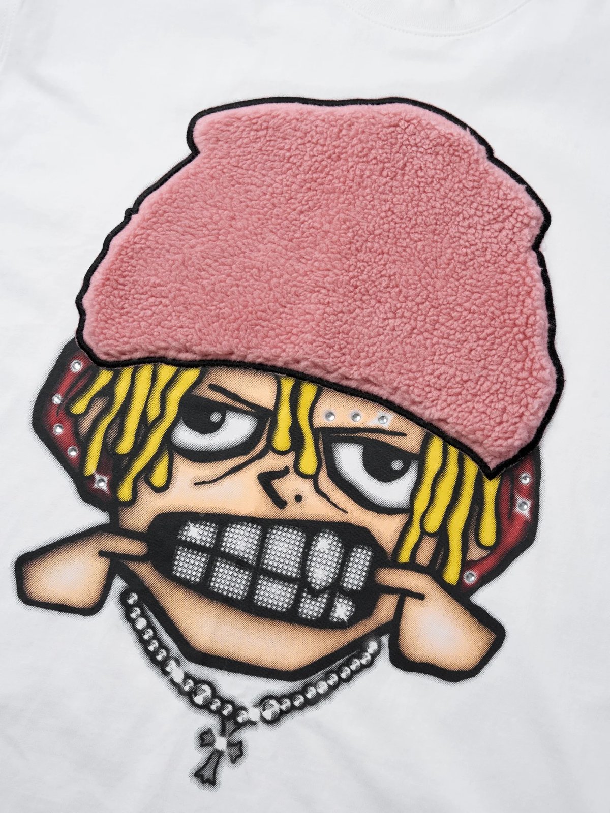 HADES Fluffy Grill Graphic Tee - White
