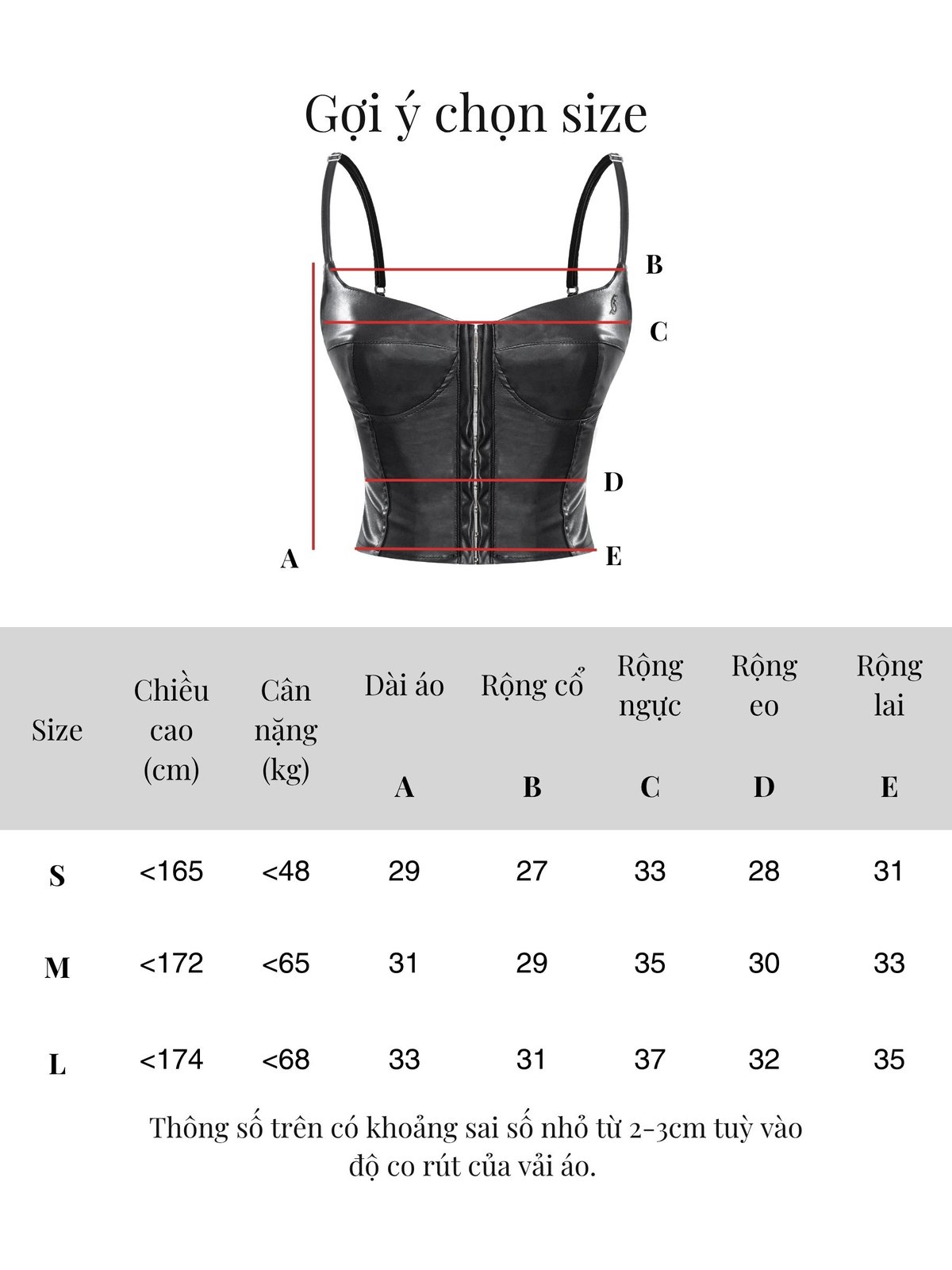 SISTERS Anneliese Leather Corset Style Cropped Top
