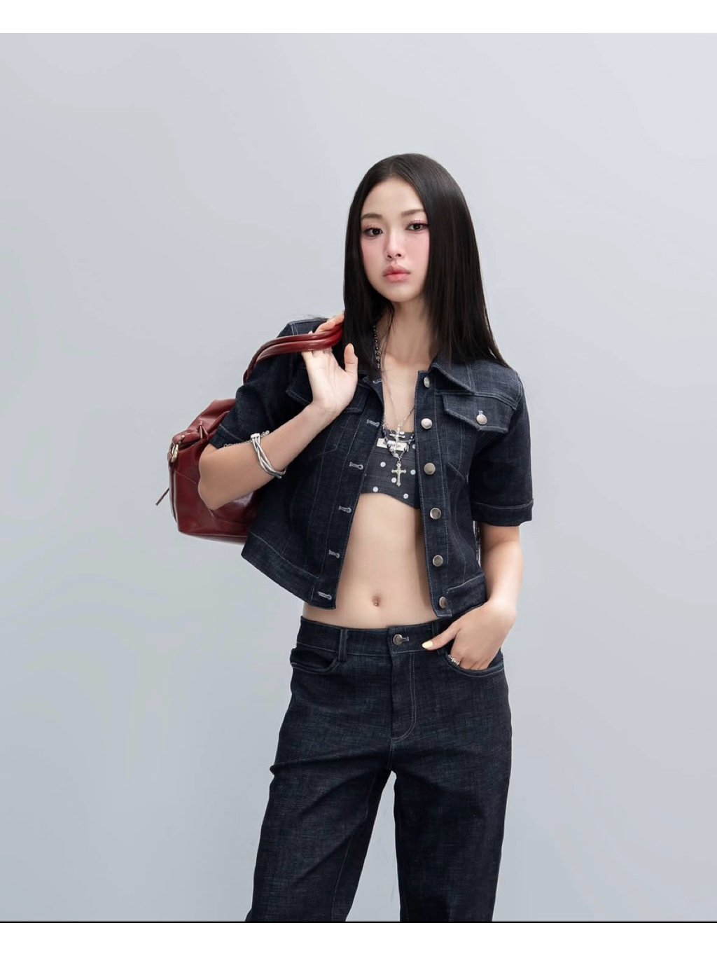 Hoodesign Polina 套裝 (短版外套 x 喇叭牛仔褲)
