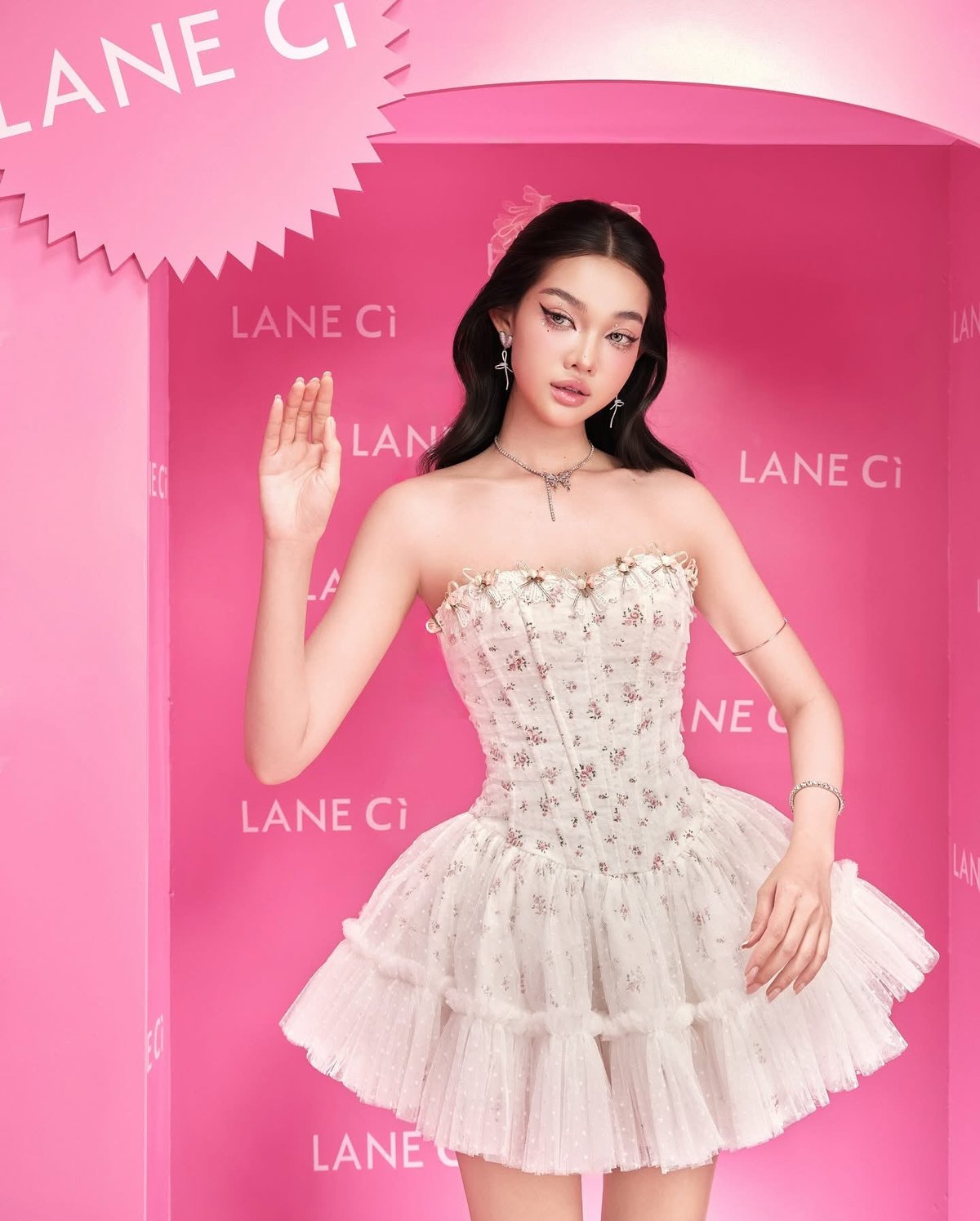 LANE CÌ Moudy Sweet Doll Mini Dress