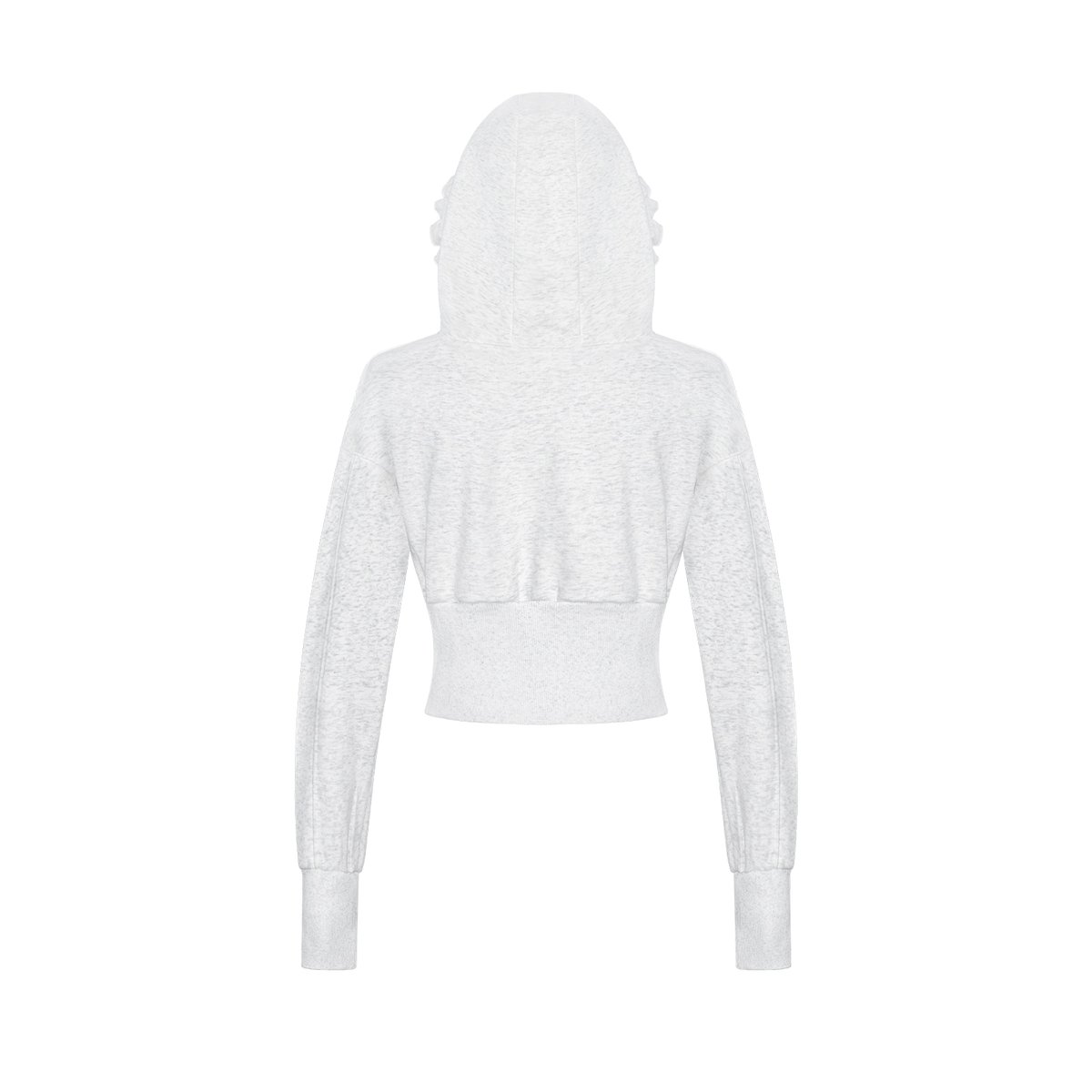 DKMV Dreamy Set Grey Hooded Cropped Jacket and A-Line Mini Skirt