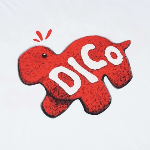 DIRTYCOINS Dico Lil Dino 紅色圖案 T-shirt