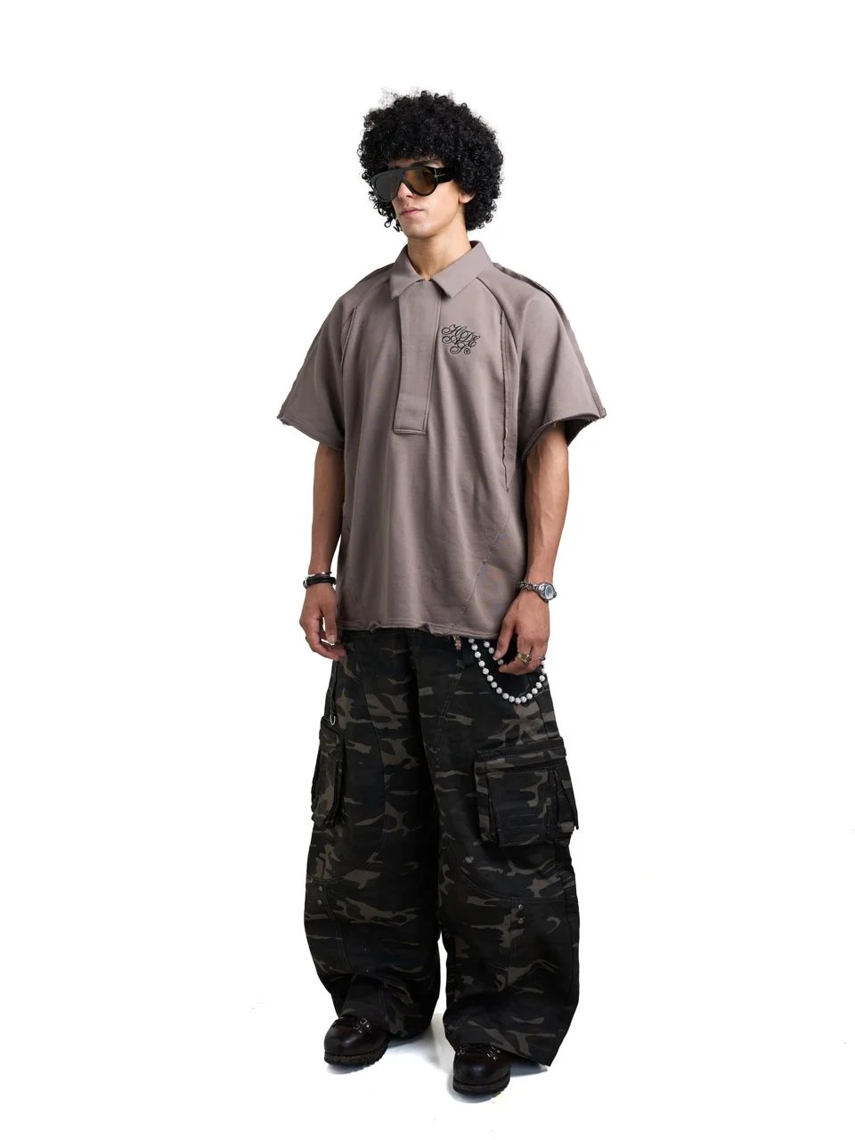 HADES Splice Polo Shirt - Brown