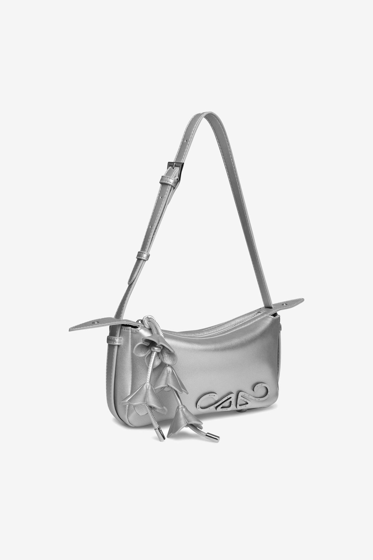 DEAR JOSÉ SPRING TUNE Slouchy Hobo Bag in Silver
