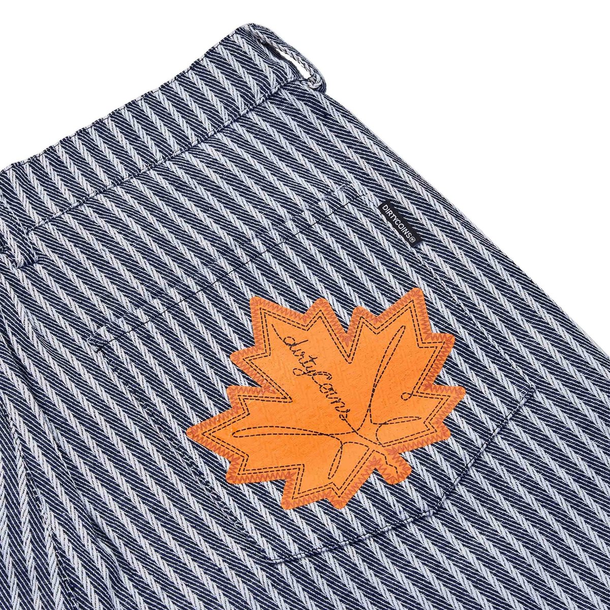 DIRTYCOINS Striped Maple Leaf Shorts