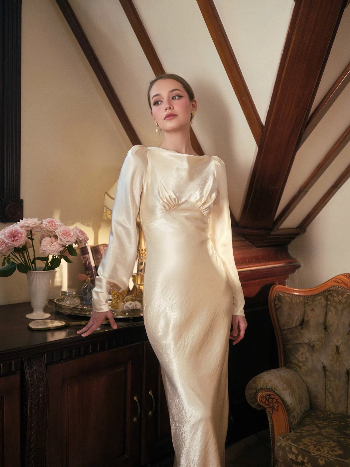 KISSERINE VIOLETTE Dress - Ivory White