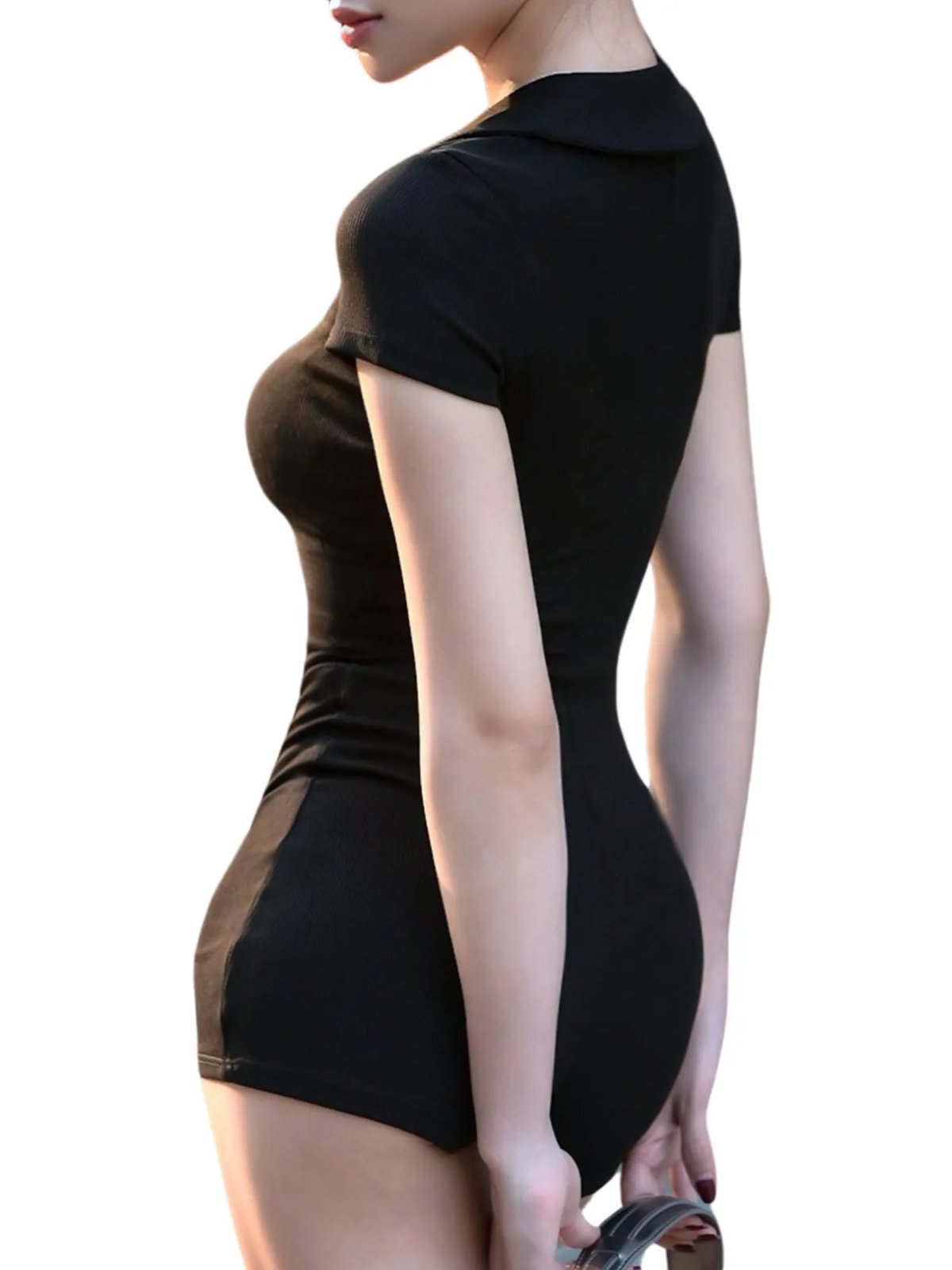 SISTERS Bonnie V領短袖連身短褲 Bodysuit