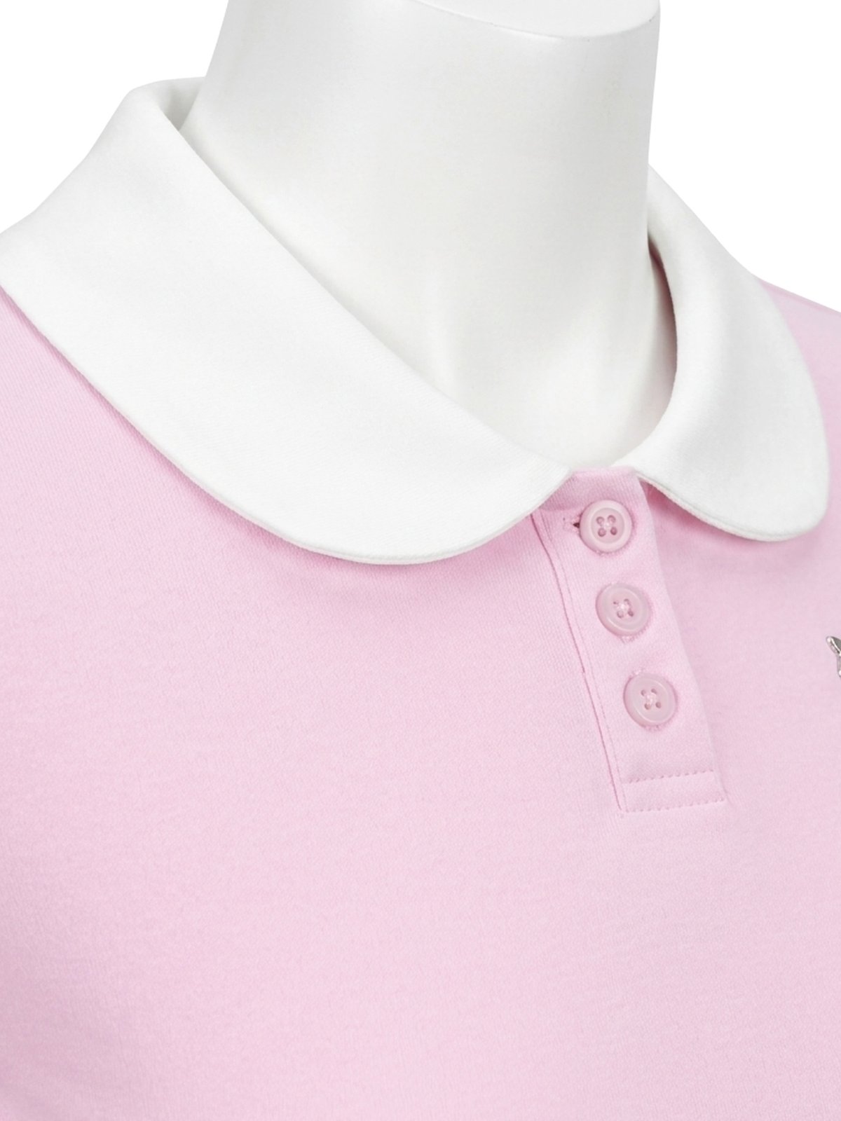 DKMV Themis Top 粉色白邊學院風 Polo 衫