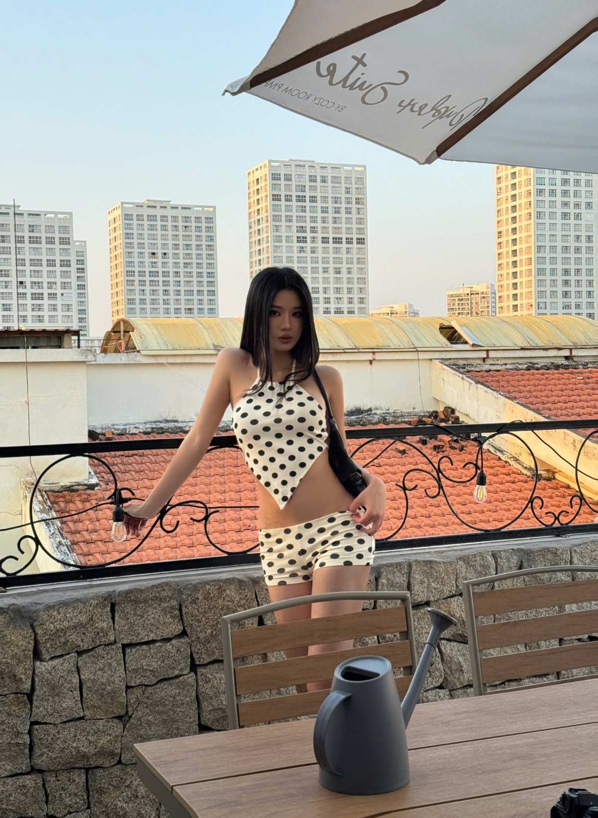KILLSYSTEM LENA Polka Dot Halter Bikini Set