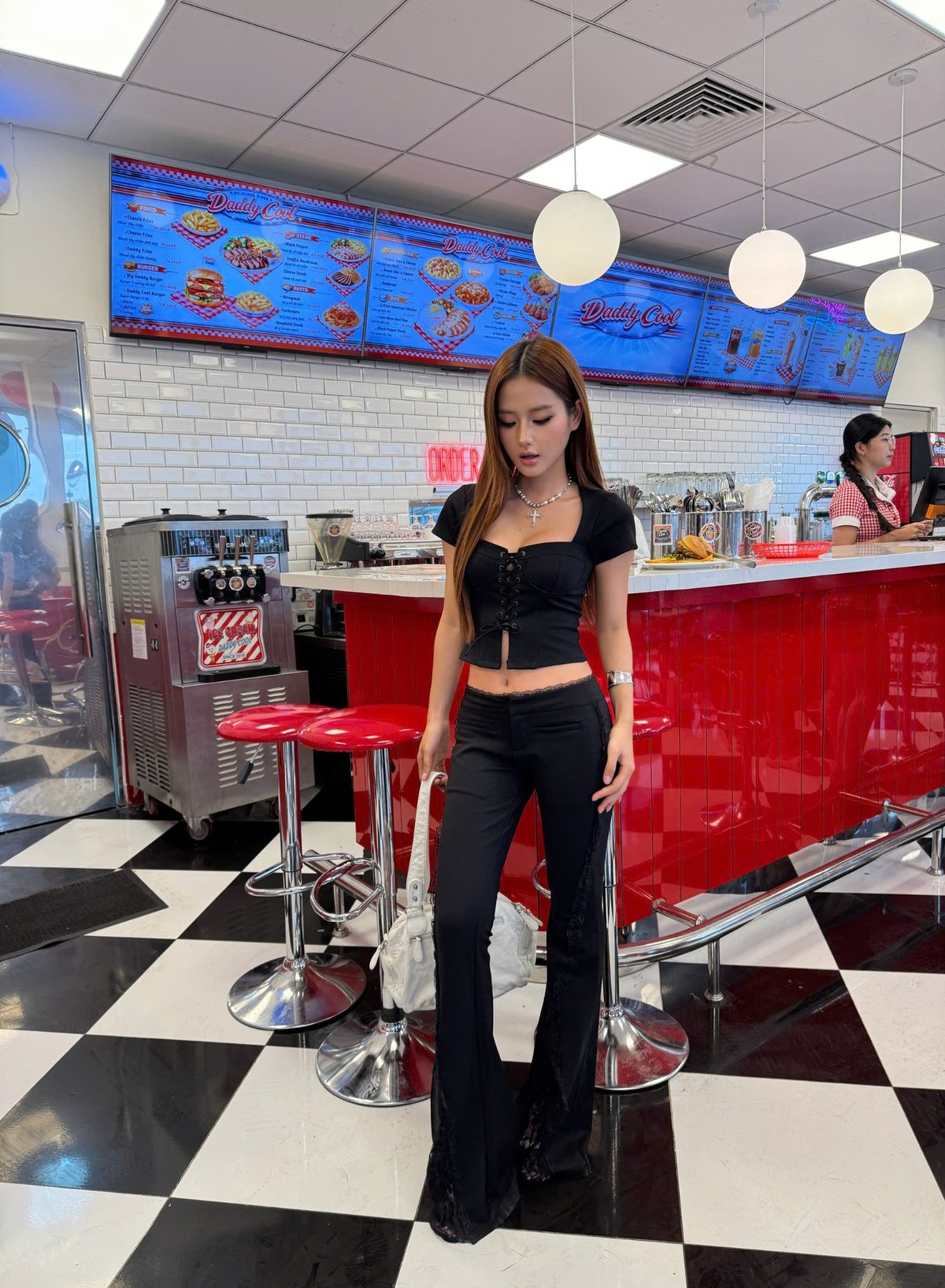KILLSYSTEM SELENA 性感方領綁帶式上衣