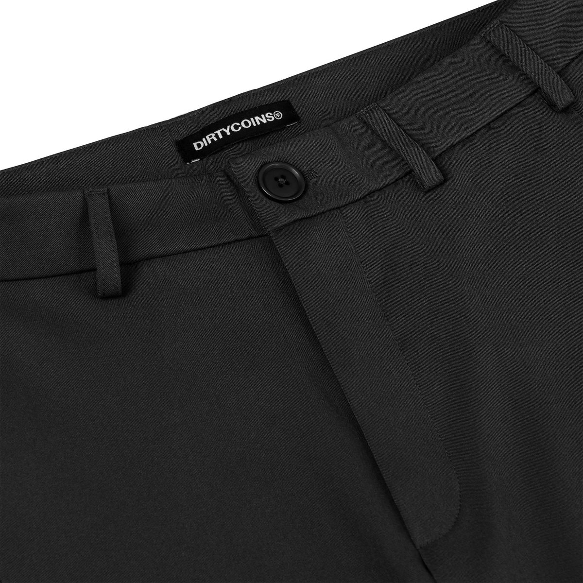 DIRTYCOINS Wide Metal Label Trouser Pants