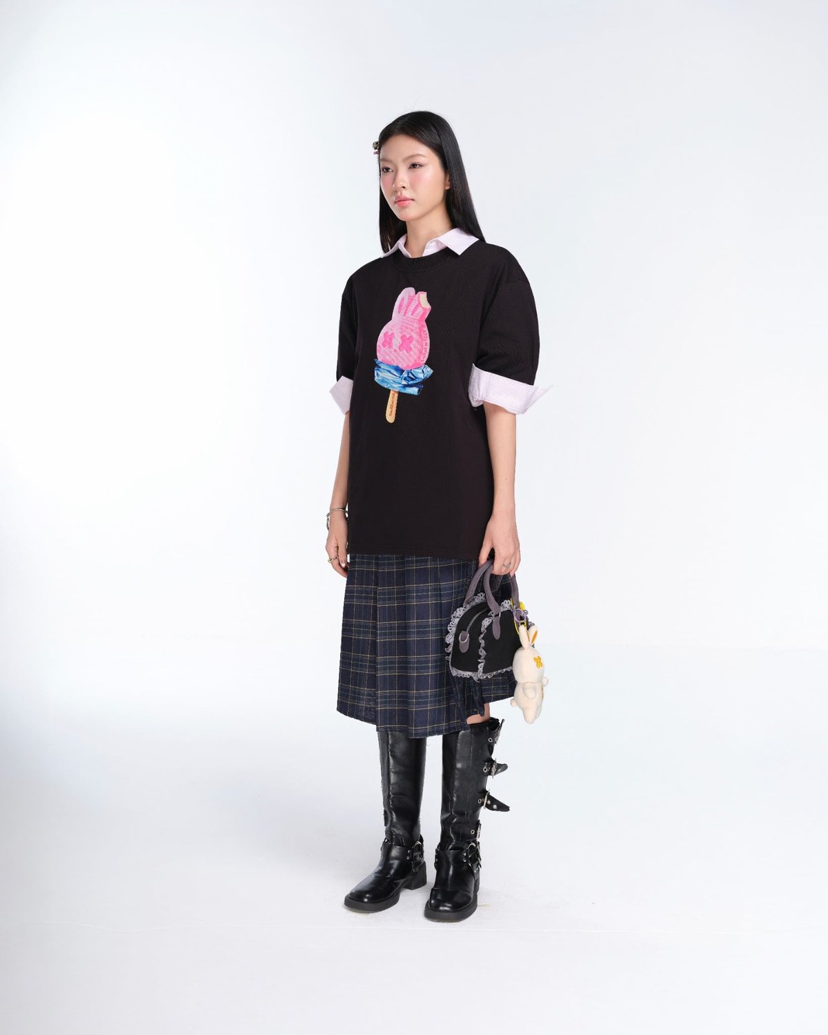 BAD RABBIT Gelato Rabbit Regular Tee 冰淇淋兔子絲印圓領短袖T恤