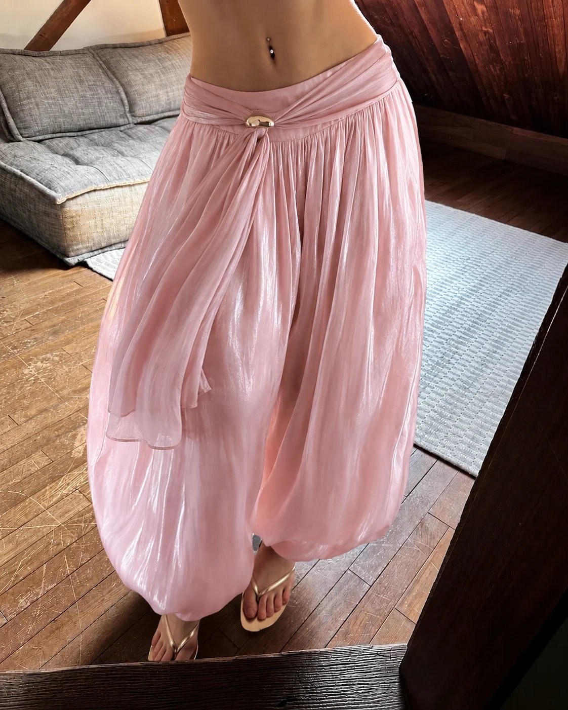 Sugar Crush Satin Wide-Leg Alibaba Pants