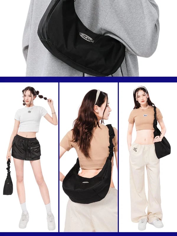 DKMV Poing Bag-40 Black Shoulder Bag