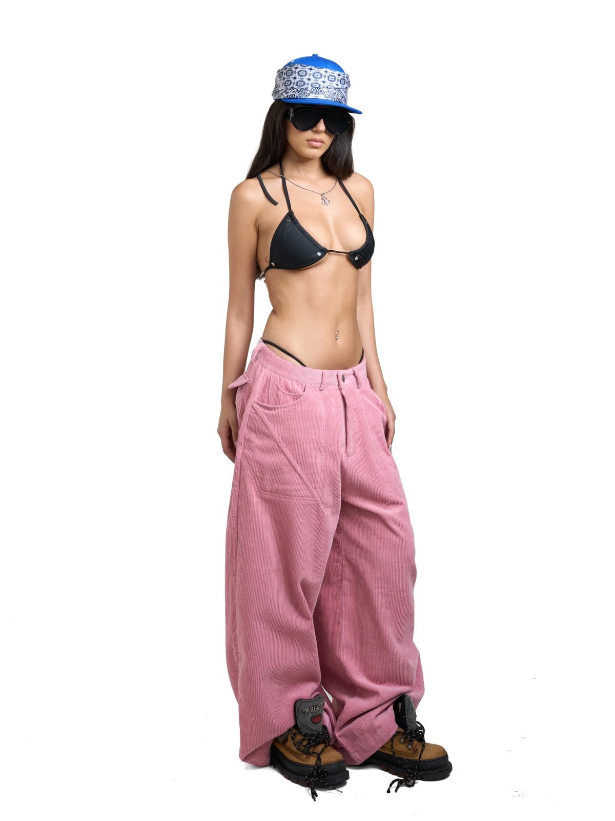 HADES Pink Stardust Corduroy Wide Leg Pants