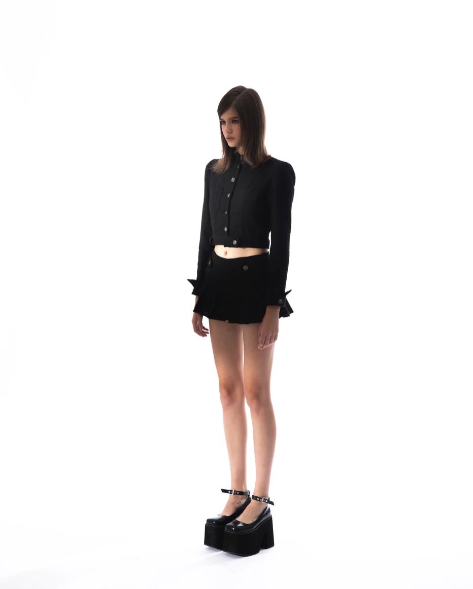HUELLEYROSE Becca Tweed Skirt