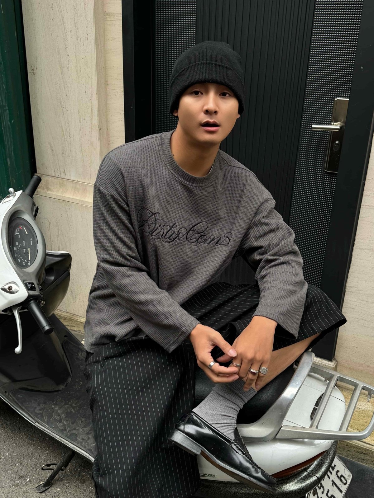 DIRTYCOINS Waffle Script 長袖 T-shirt
