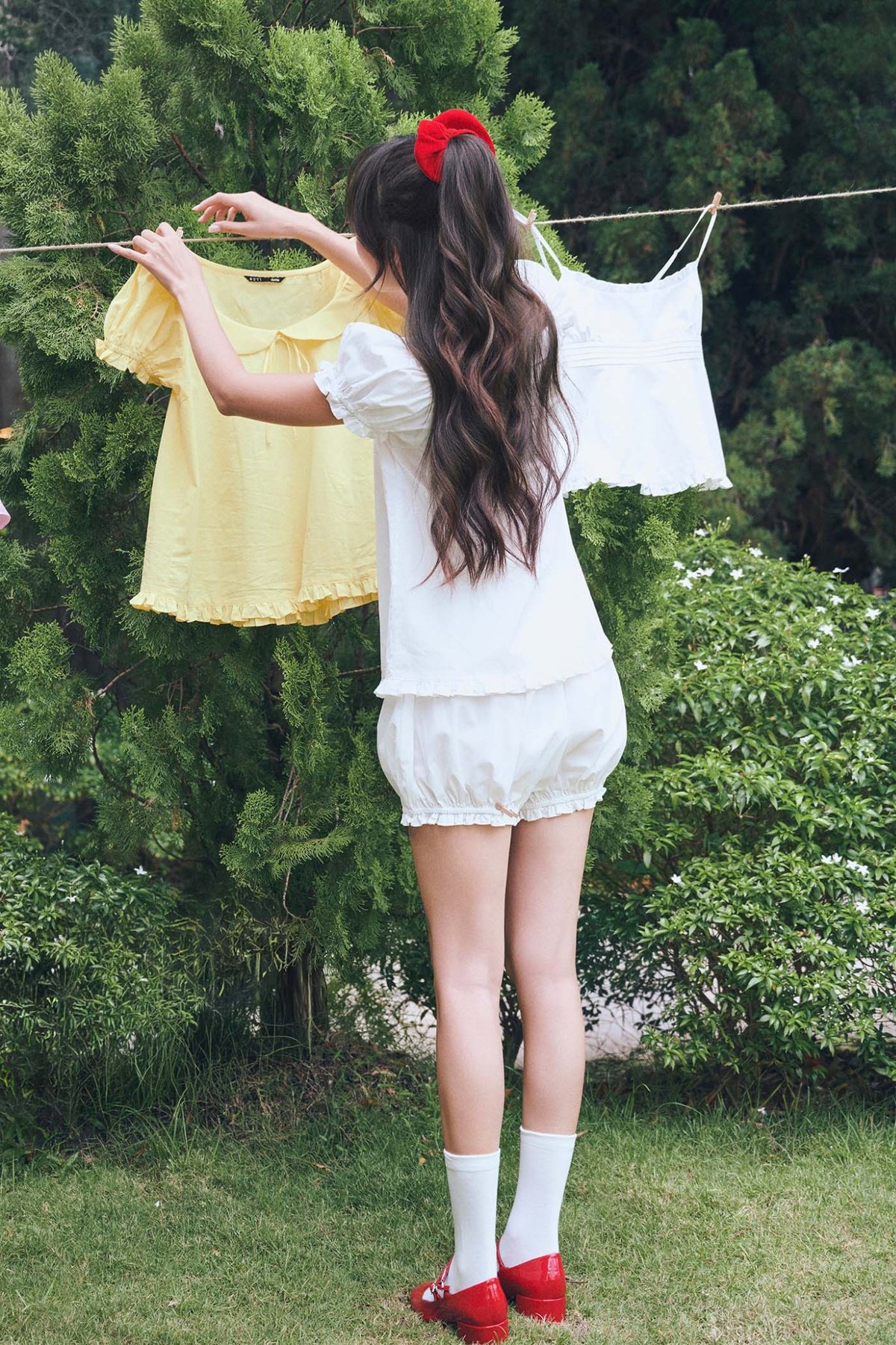 DOTTIE Ruffle Bubble Shorts Q0419