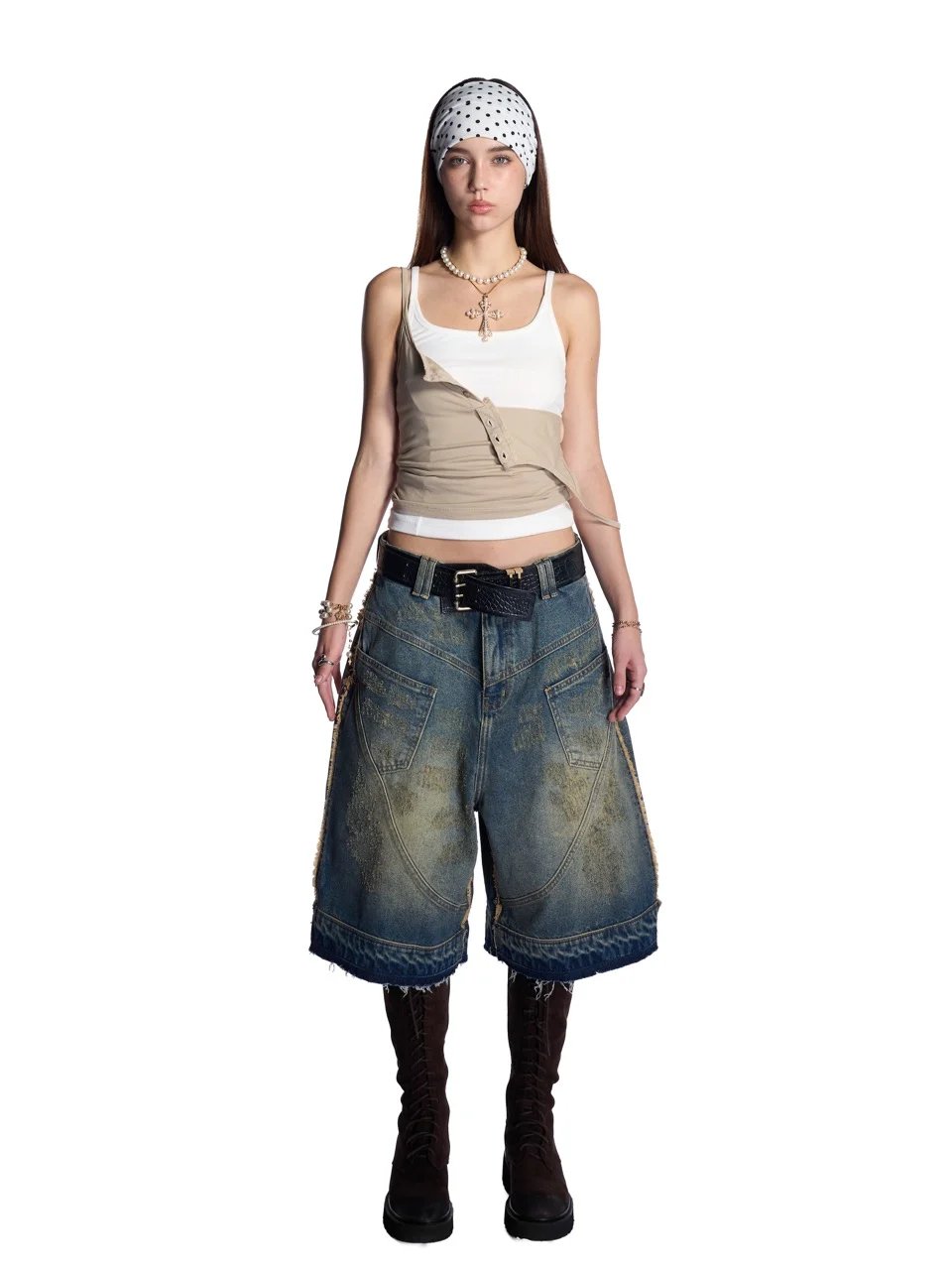 HADES Groovy Wash Denim Shorts
