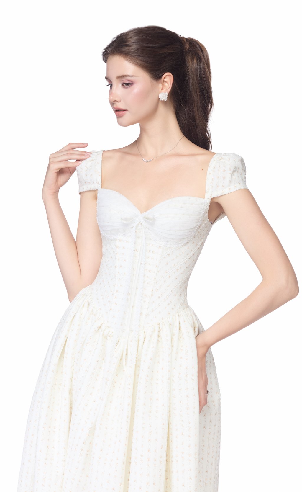 JUBIN APPOLINE DRESS 白色 甜美 禮服