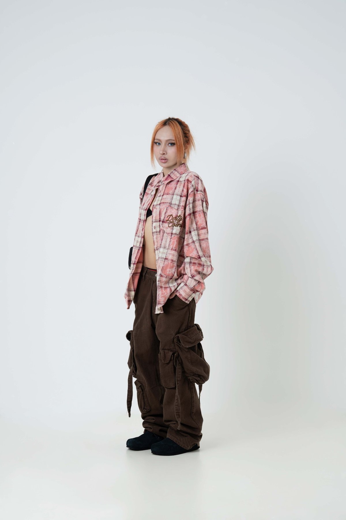 DIRTYCOINS Flannel Rope Script Embroidery Jacket