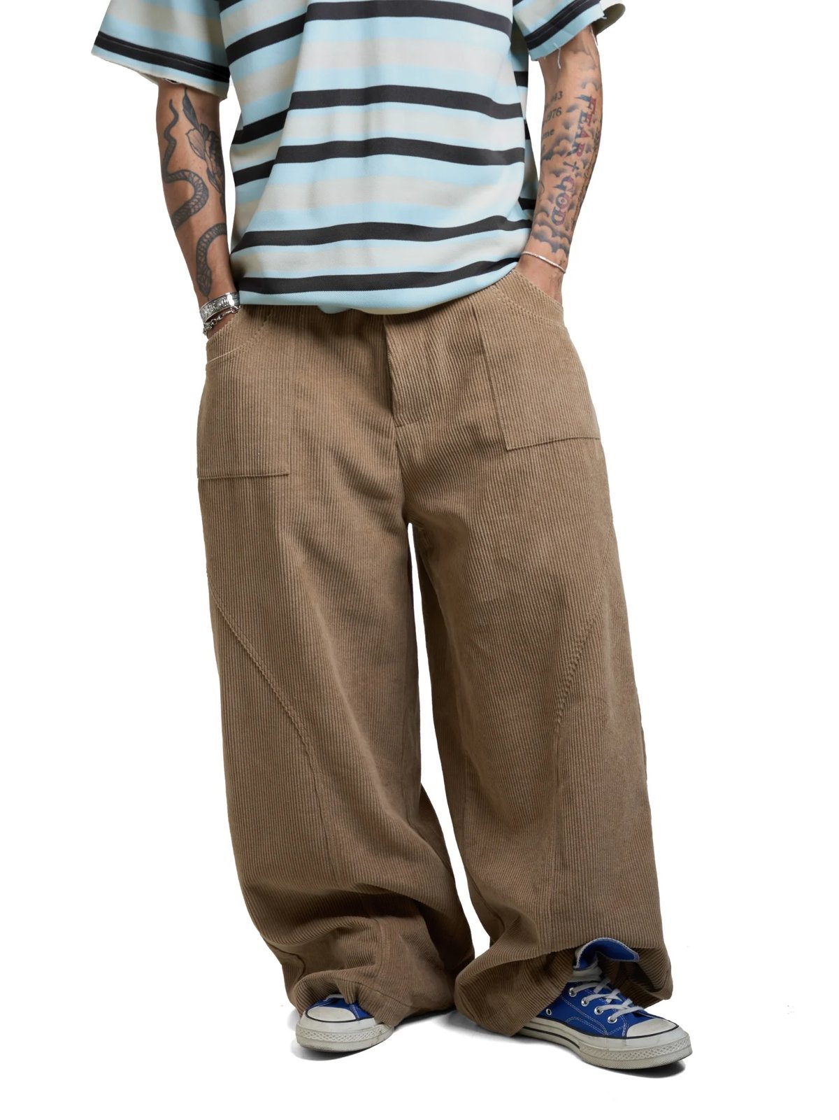 HADES Sepia Serenity Corduroy Wide Leg Pants - Brown