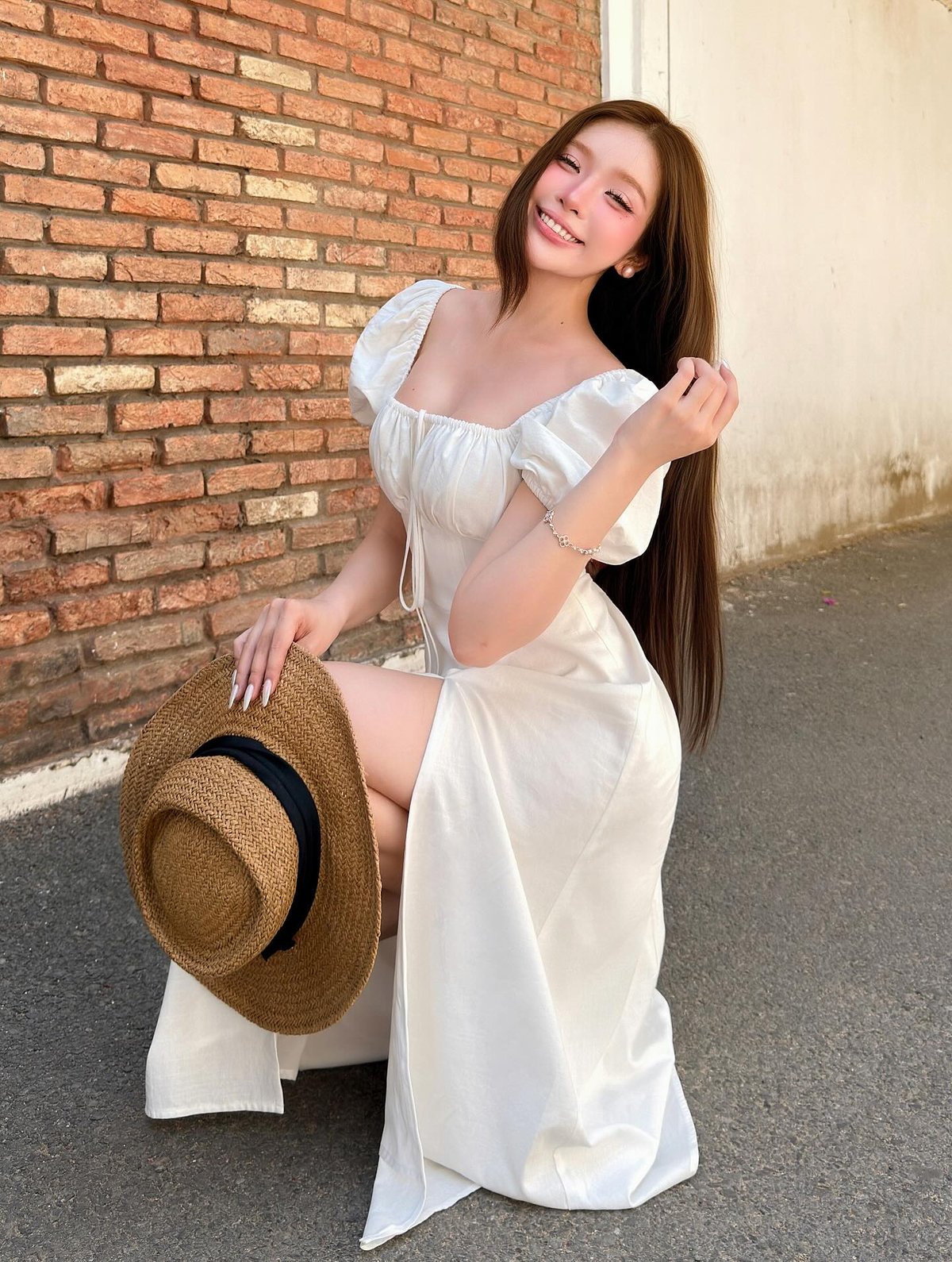 DARLING.ISM Pristine White Linen Maxi Dress