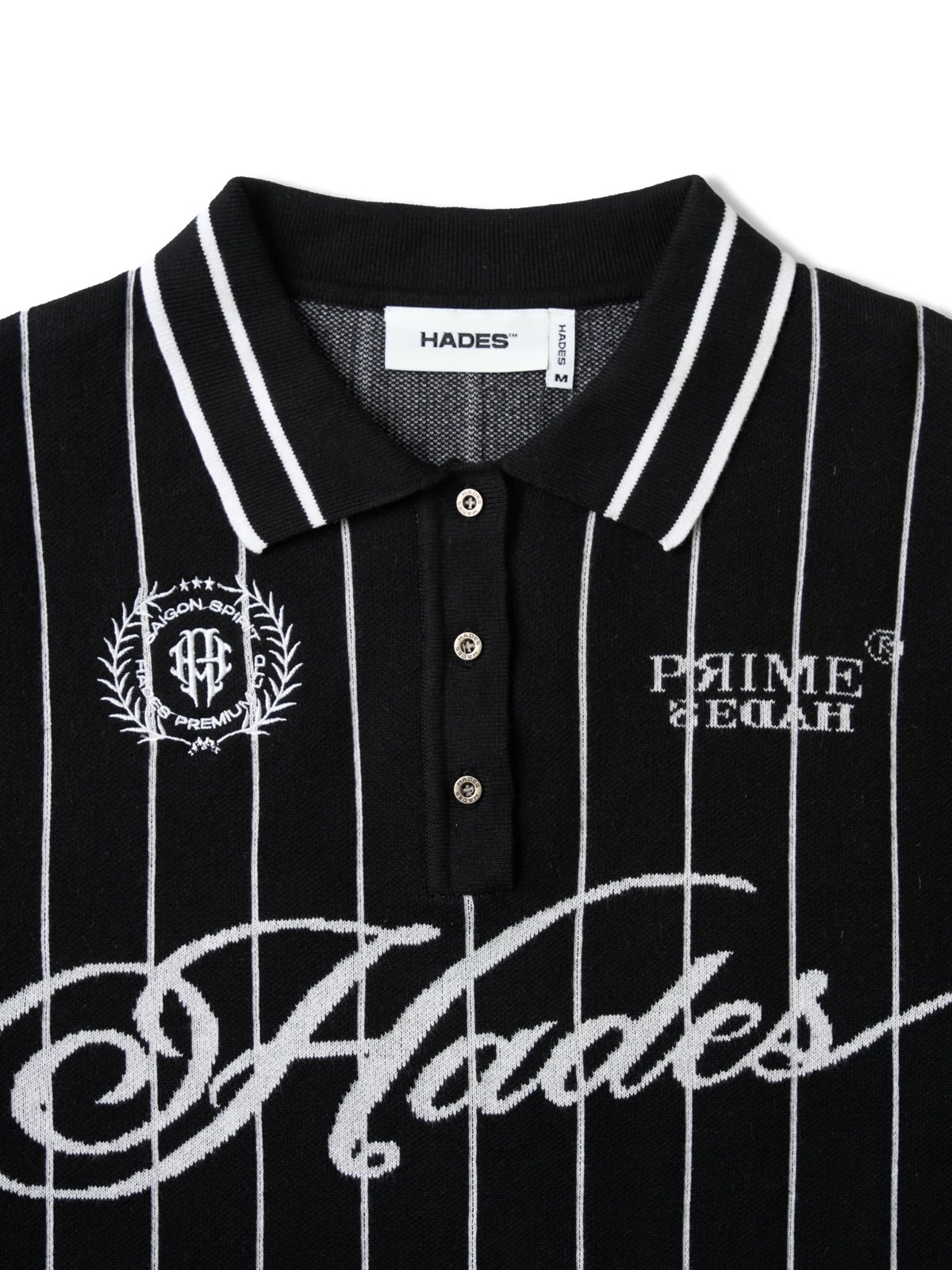 HADES Classic Polo Knit Sweater - Black