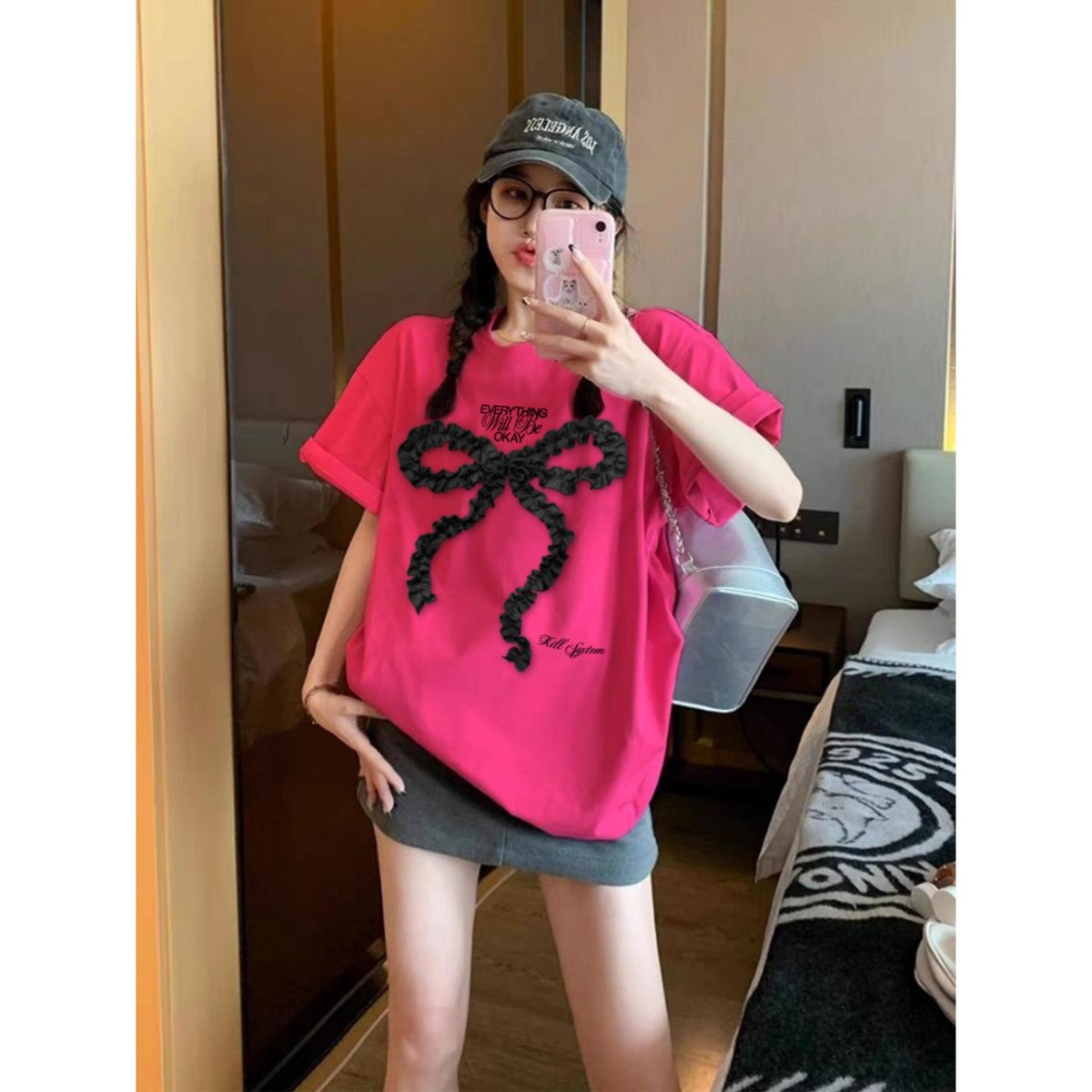 KILL SYSTEM OKAY 蝴蝶結寬鬆版 T-Shirt